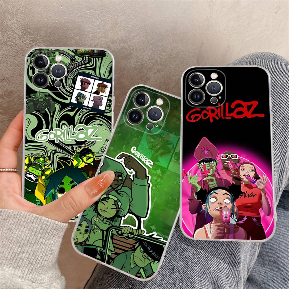 Art Pop Band G-gorillazS Music Transparent TPU Phone Case For IPhone 17 11 12 13 14 15 16 Pro Max 16 Plus Cover