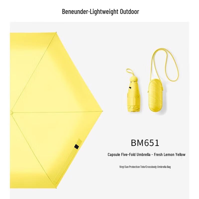Beneunder Compact Five-Fold UV Protection Capsule Umbrella