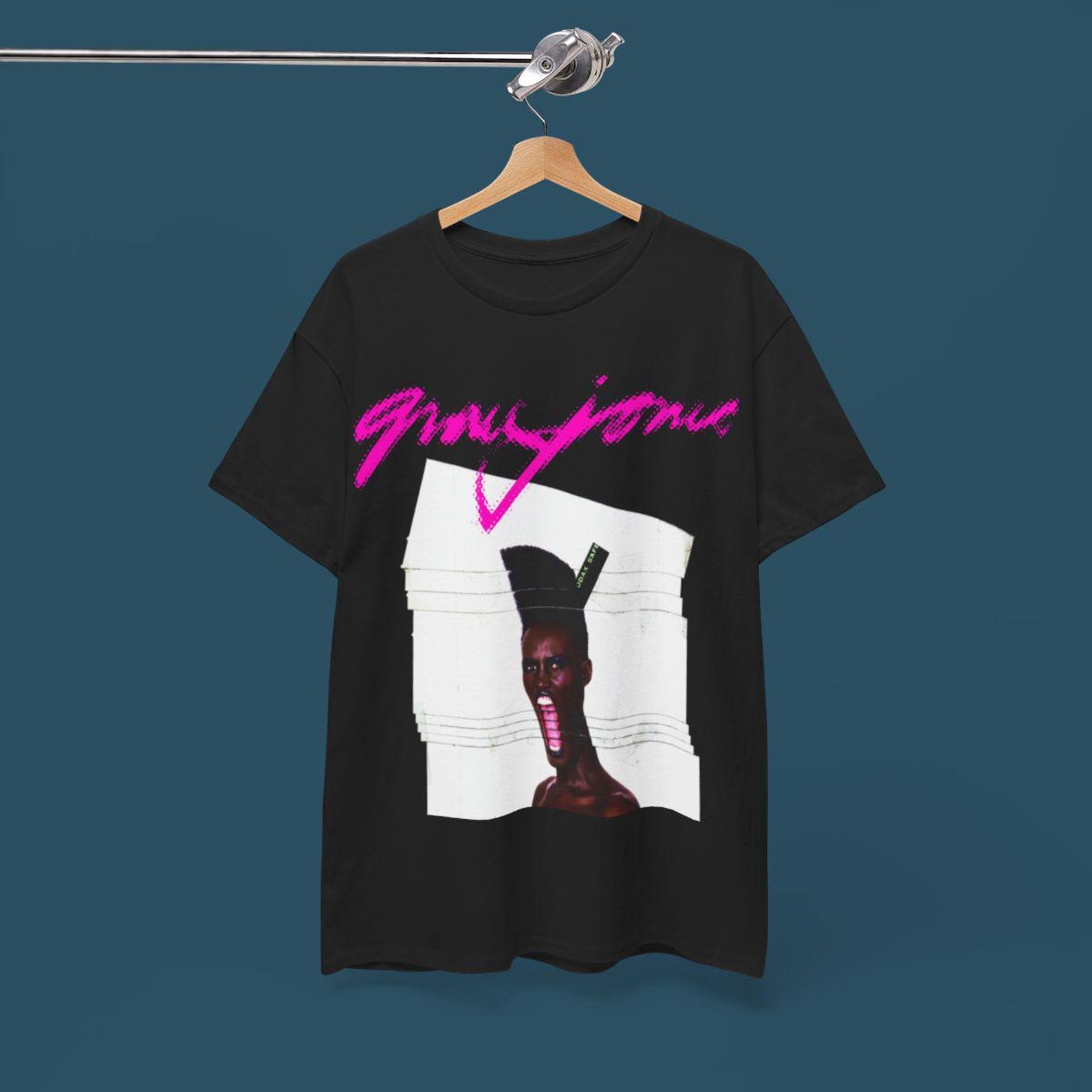 Grace Jones T shirt - 80s New Wave Electronic Music S