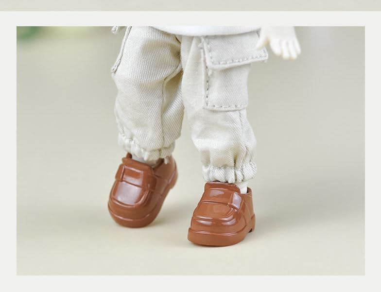 Obitsu 11 Shoes for BJD Dolls YMY 11cm Body Geta Shoes Set (12cm) - (Brown, Red, Black) [Used]