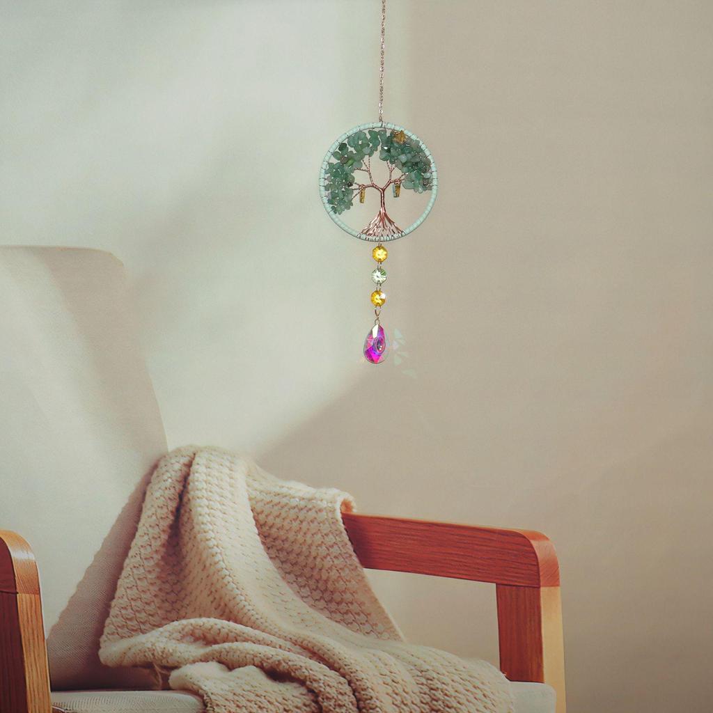 Natural Crystal Tree of Life Sun Catcher & Wind Chime