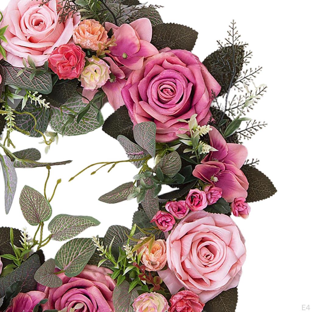 45cm Artificial Wreath Hanging Arrangements Floral Swag Photography Props for Farmhouse