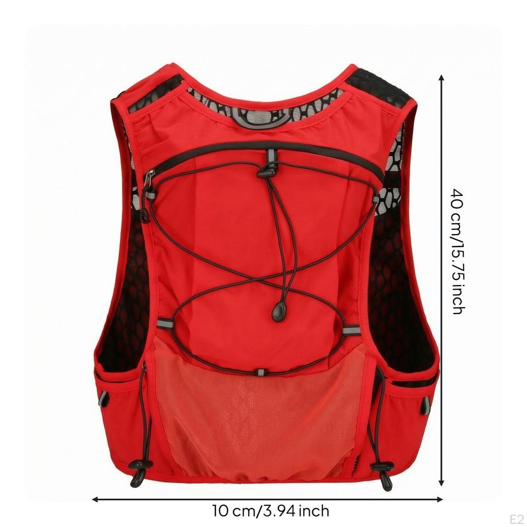 Hydration Vest with Mesh Panels Lightweight Trail Pockets for Cyclists