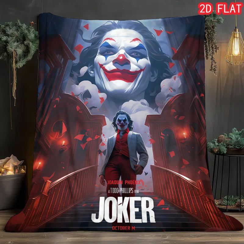 Joker Fun Art Printed Blanket Lightweight Soft Warm for Bedroom Sofa Teens Room Creative Home Decor