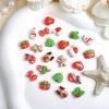 11PCS Cute Painted Snowman Gloves Resin Nail Charms 1D Cartoon Reindeer Gift Box Nail Art Decorations DIY Christmas Nail Parts