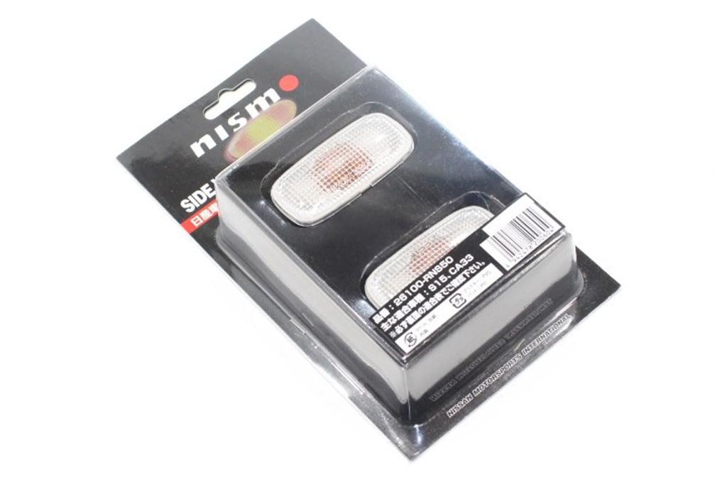 Nismo Side Turn Signals with Clear Lenses for Nissan Silvia/Cefiro S15/A33 (Product Code: 26100-RNS50)