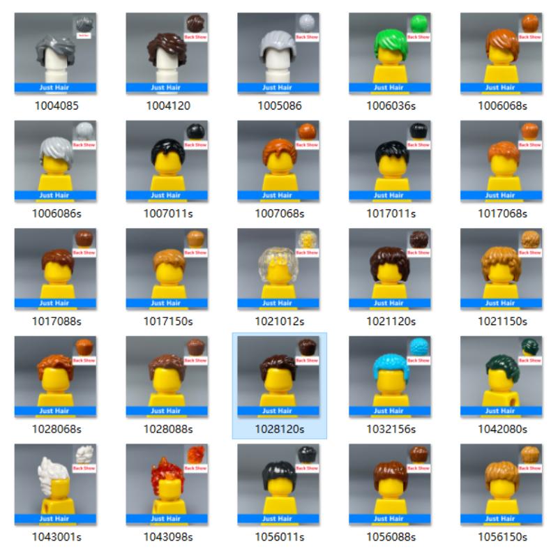 MOC Bricks 4cm Figure Body Wear Male Boy Fire Brown Hairs Assembled Building Blocks Educatinal Plastic Toys