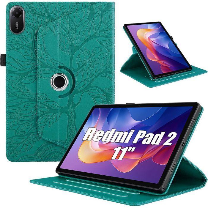 Case for Xiaomi Redmi Pad 2 11 Inches 2025, Green PU Leather Anti-Scratch Protection