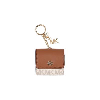 Mk Jet Set Monogram Logo Keychain Pendant Bluetooth Compatible Coated Canvas Airpods Case Women Accessories 35F0GTVL0B-VANILLA