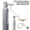 Multifunction CO2 Bottle Refilling Tool with Pressure Gauges & 24inch Hose High Efficiency CO2 Tanks Filling Valves for CGA320
