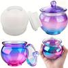1 Set of Round Resin Can Molds with LIDS, DIY Jewelry Storage Boxes, Concrete Candle Containers, Gift and Home Decoration