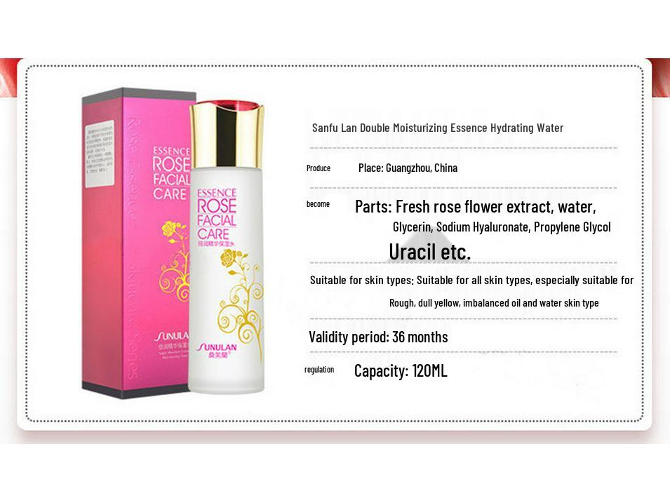 Sanfran Rose Skincare Set - Hydrating Toner, Lotion & Face Cream for Women