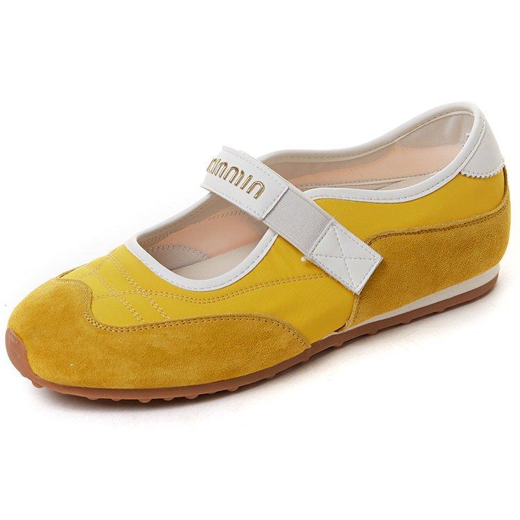 Velcro Shallow Mouth Flat Bottom Mary Jane Shoes Women's 2025 Summer New Retro Versatile One-pedal Ballet Shoes