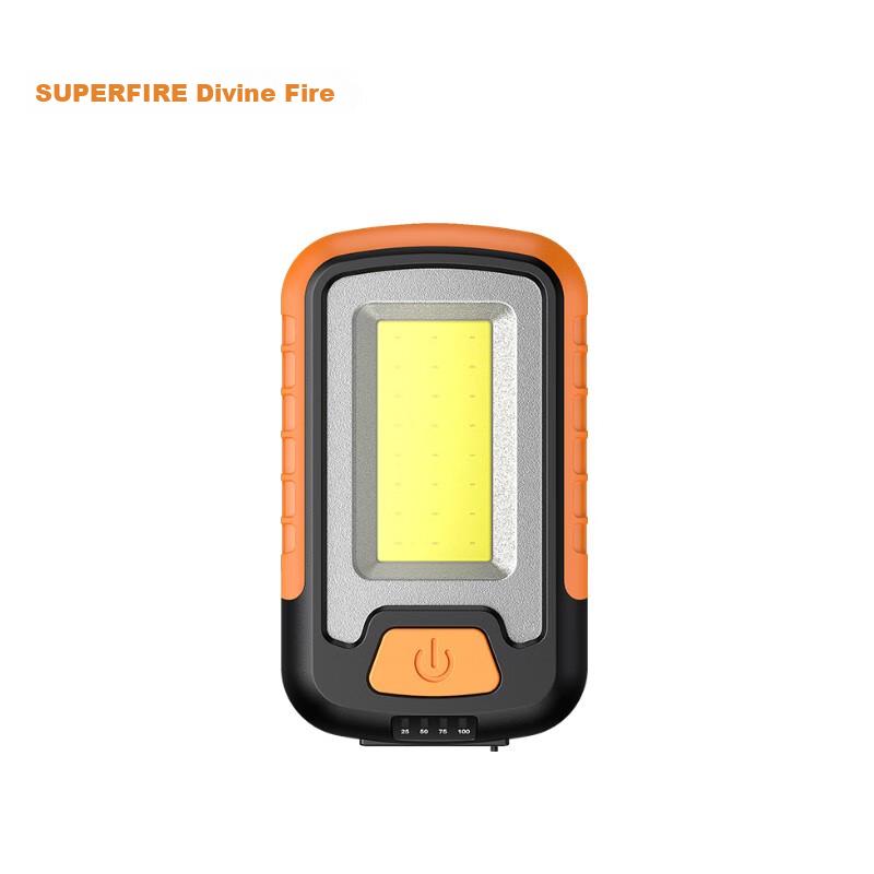 SupFire GJ01 Multifunctional Work Light with Magnet, Emergency Power Outage Car Repair Light, Rechargeable Outdoor Portable Flashlight