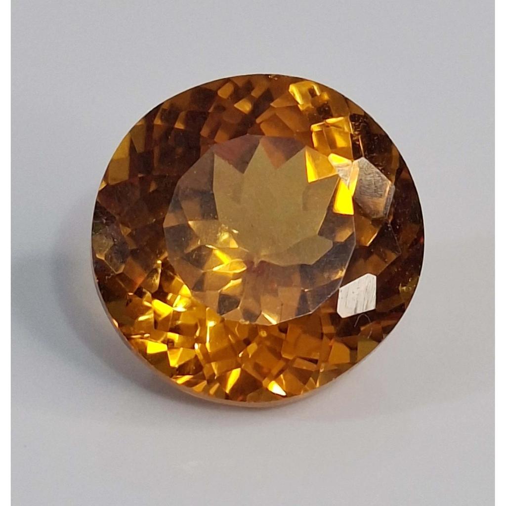 Fabulous Citrine Orangish Brown Natural Round Cut 8-10 Ct Certified Gemstone