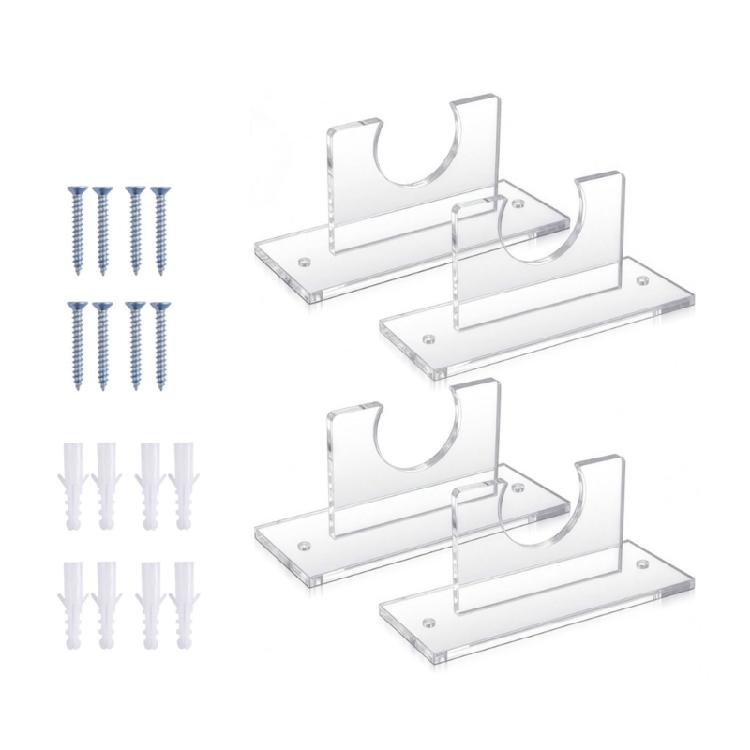Home Wall Bat Holder Acrylic 4 Pack Mount Rack for Garage Display Storage, Open Access, and Daily Use Each Day
