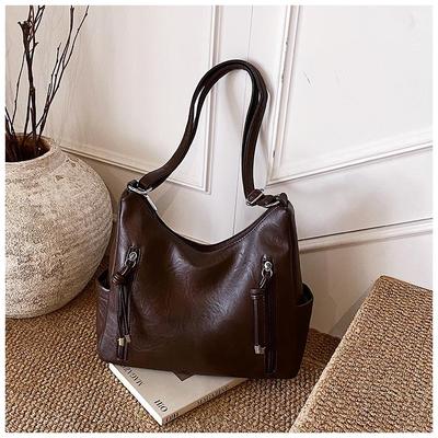 Borsa a tracolla tote di grande capacità moda coreana 2025 - Borsa da donna rétro Autunno/Inverno