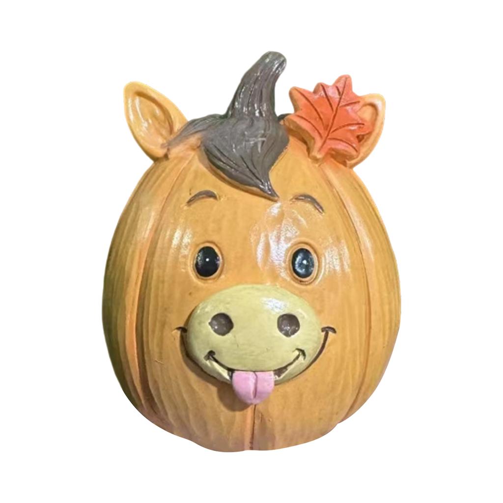 Farm Animal Pumpkin Statues, Resin Ornaments, Home Desktop Decorations, Holiday Decorations