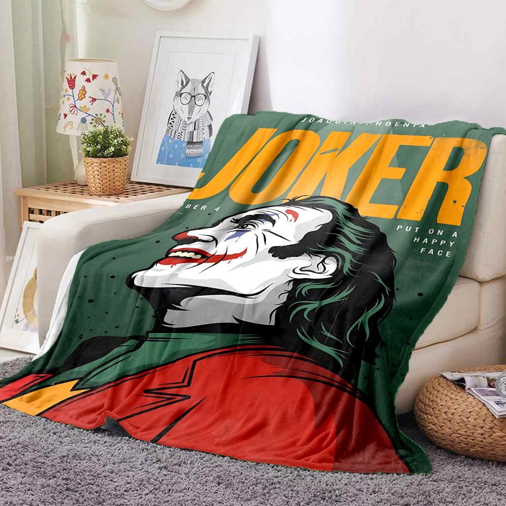 1pc Joker Flannel Blanket [Cozy Throw Blanket] For Sofa, Bed, Travel, Camping, Livingroom, Office, Couch, Chair, And Bed