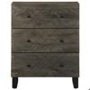 VidaXL Buffet noir 60x33x75 cm bois massif de manguier, meuble de rangement, meuble de rangement de cuisine, meuble de 4017687