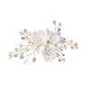 Korean Style Bridal Headdress: White Seashell Petals & Pearl Crystal Hairpin