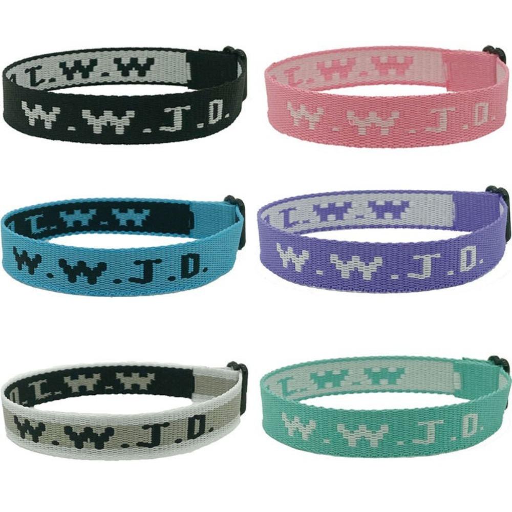 WWJD Colorful for Women Men Bracelets What Wound Jesus Do Adjustable Bracelets Inspirational Christian Jewelry Gifts