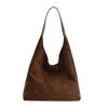 Suede bag women's large capacity autumn and winter casual shoulder mother and child bag retro tote bag