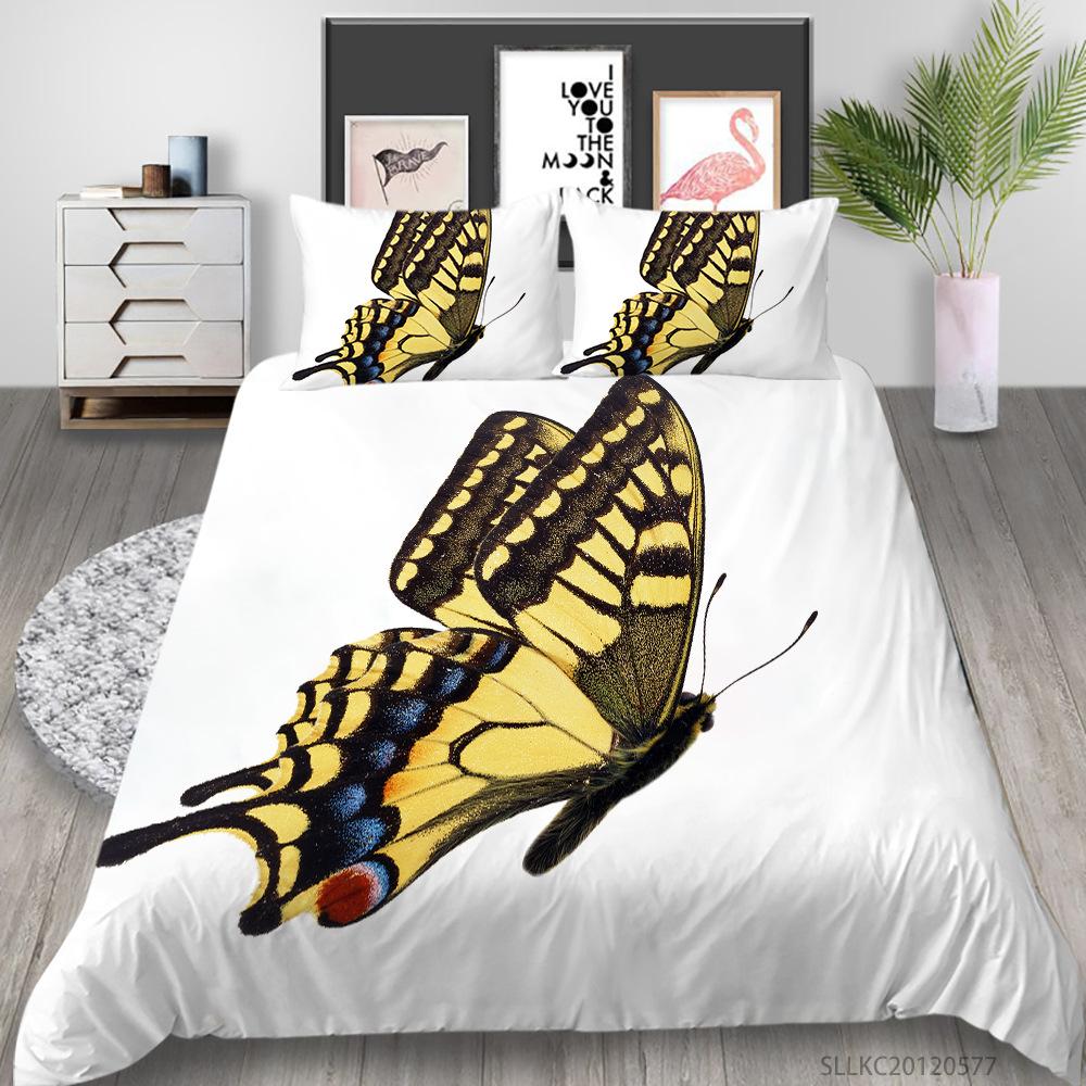 Insect Series Quilt Cover Pillowcase Two Or Three-Piece Set 3D Digital Printing Polyester