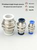 Pneumatic Straight-Thru Connector with External Thread for Panel Mounting PM-4 To 16 PU Air Hose Quick Connect