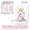 Pink Bear Balloon House Castle Building Set - Compatible with LEGO Blocks, Perfect Birthday Gift for Girls