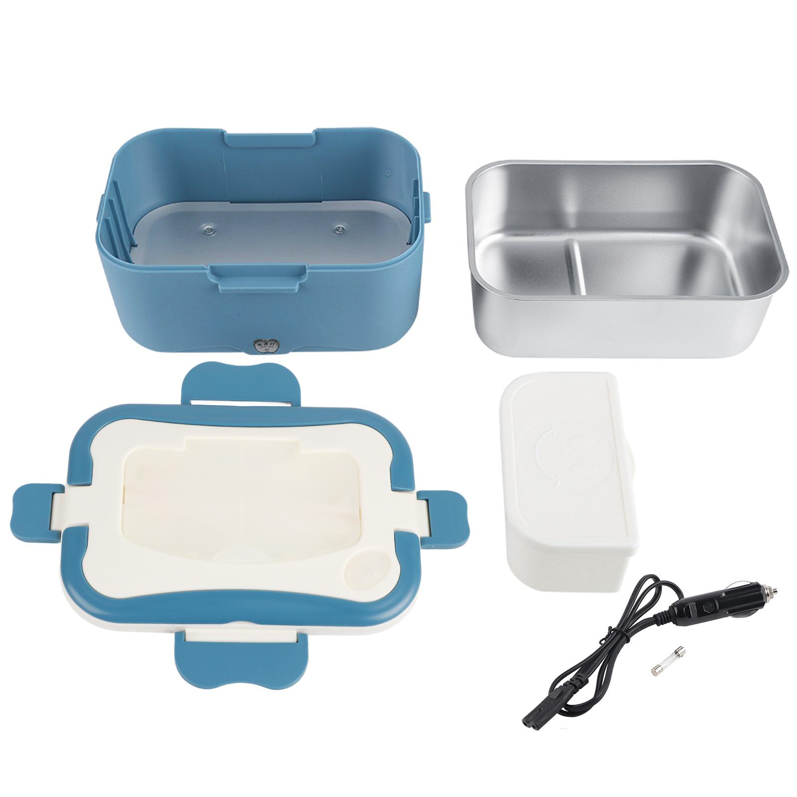 1.5L Portable Car Electric Heating Lunch Box   Food Warmer Container (Blue 12V)