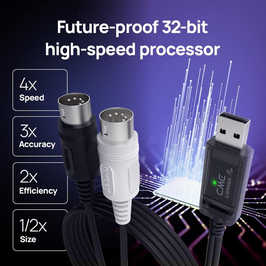 MIDI Cable CME USB with Filter and Mapper 6.5FT 2M Model U2MIDI Pro