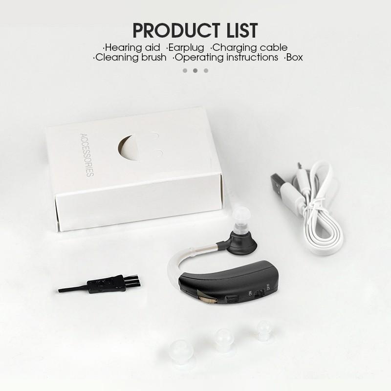 Portable Digital Hearing Aid Rechargeable Noise Reduction Audiphone Multi Segment Audio Mode Hearing Amplifier