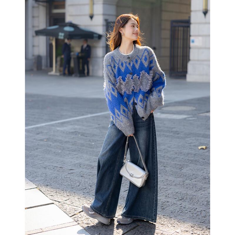 Women's Sweet Fair Isle Knitted Cardigan
