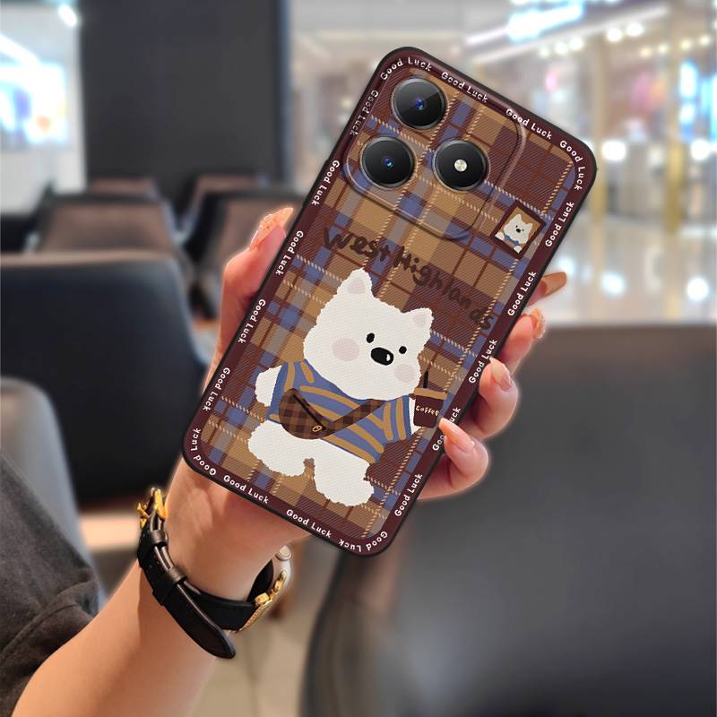 Phone Pouch Durable Phone Case For Realme C63 4G/C61 4G Dirt-resistant Anti-dust Full wrap Shockproof Animals Anti-knock