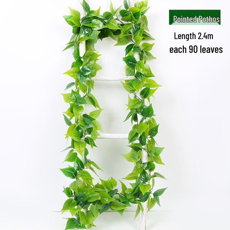 

Искусственная ротанговая гирлянда из листьев потоса для потолочного декора