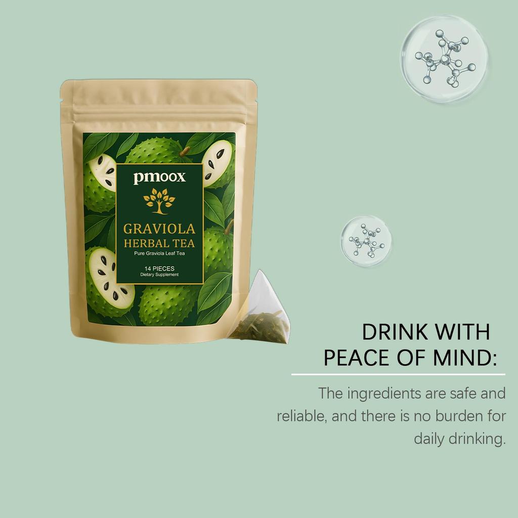Herbal Soursop Leaf Tea, Natural Ingredients for Calmness & Daily Stress Relief