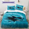 Set Biancheria da Letto con Fantasia San Jose Sharks Copripiumino Federa Decorazione per la Casa Regalo (1 * copripiumino + 2 * federa, senza nucleo)