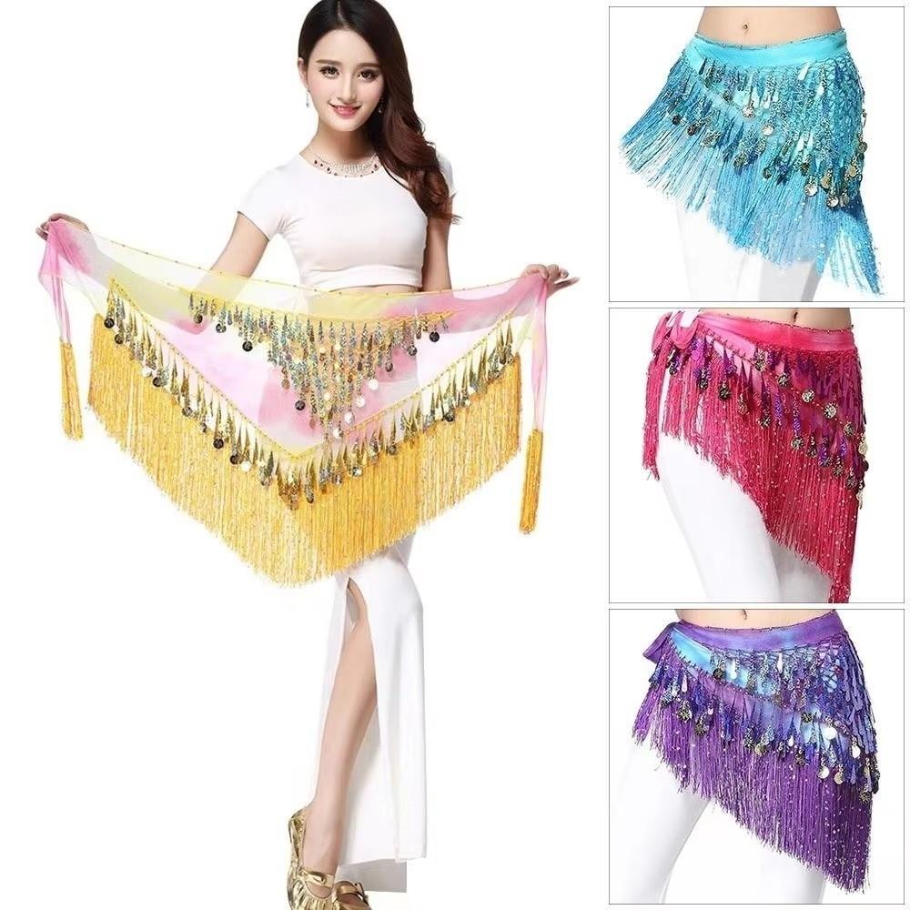Long Tassel Belly Dance Waist Chain Hollow Belly Dance Hip Scarf Dancer Accessories