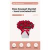 Country-style Rose Bouquet Blanket Valentine's Day Gift for Best Friends Knitted Hyacinth Wool Blanket