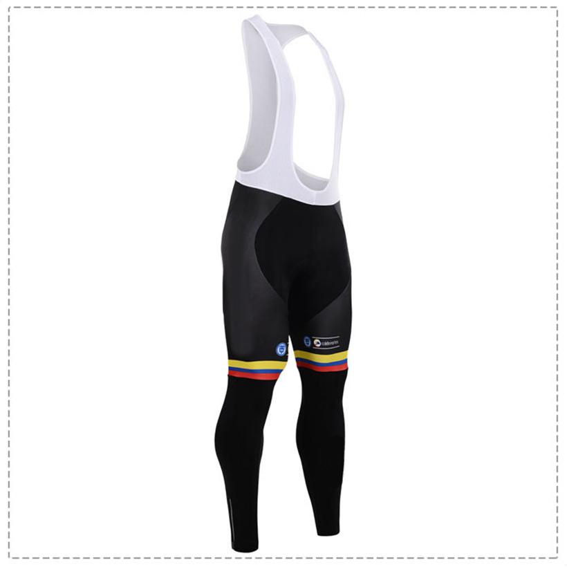 Zimní tým Colombia PRO Muži Cyklistický dres Kalhoty s náprsenkou Soupravy Ropa Ciclismo MTB Thermal Fleece Bike Oblečení Oblečení Bicicleta