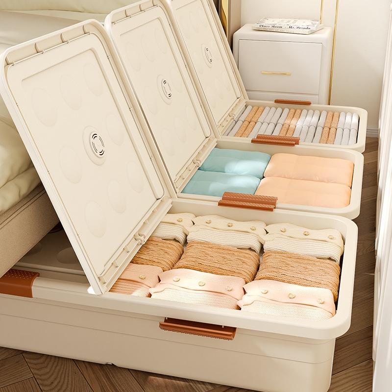 Under the bed storage box Flat household with wheels Drawer type clothes Quilt sorting Under the bed storage box Storage box