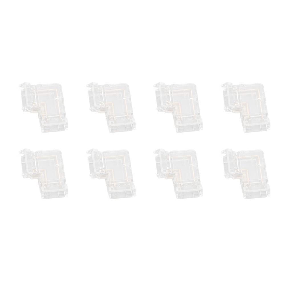 8pcs COB COB Connector Solderless L Shaped Connector LED Connector Kit  For COB LED Strip Light