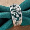Ladies' Hollowed Out Zircon Ring, Engagement Ring Versatile Fashion Jewelry Holiday Gift