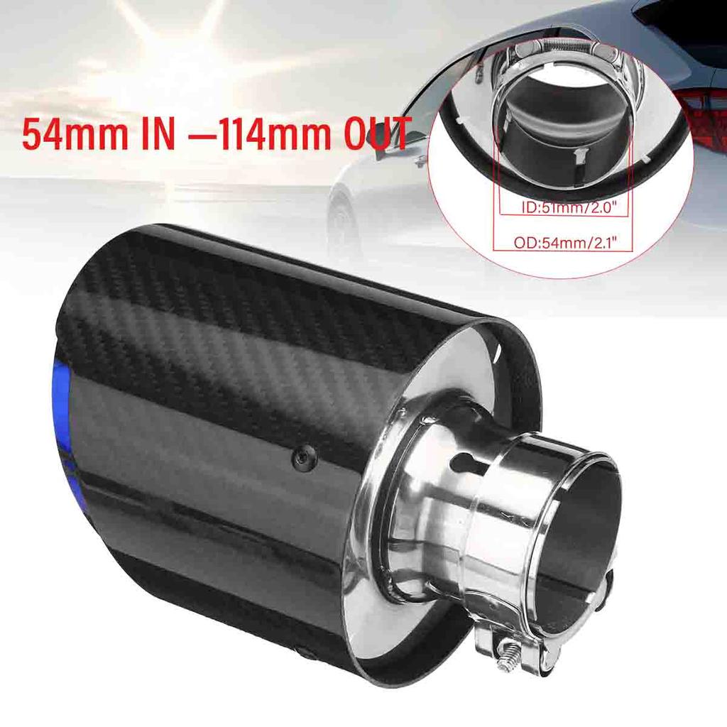 Exhaust 3" Universal Car Rear Round Exhaust Pipe Tail Muffler Tip Cover