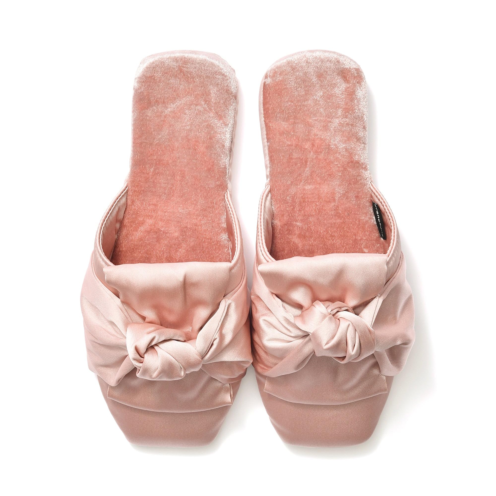 

Francfranc Crushed Velvet and Satin Room Pink Shoes, розовый