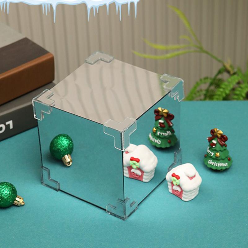 DIY Santa Claus Night Light Cube Design Domácí Vánoční výzdoba sněhové scény Elegantní vánoční světelné dekorace pro slavnosti