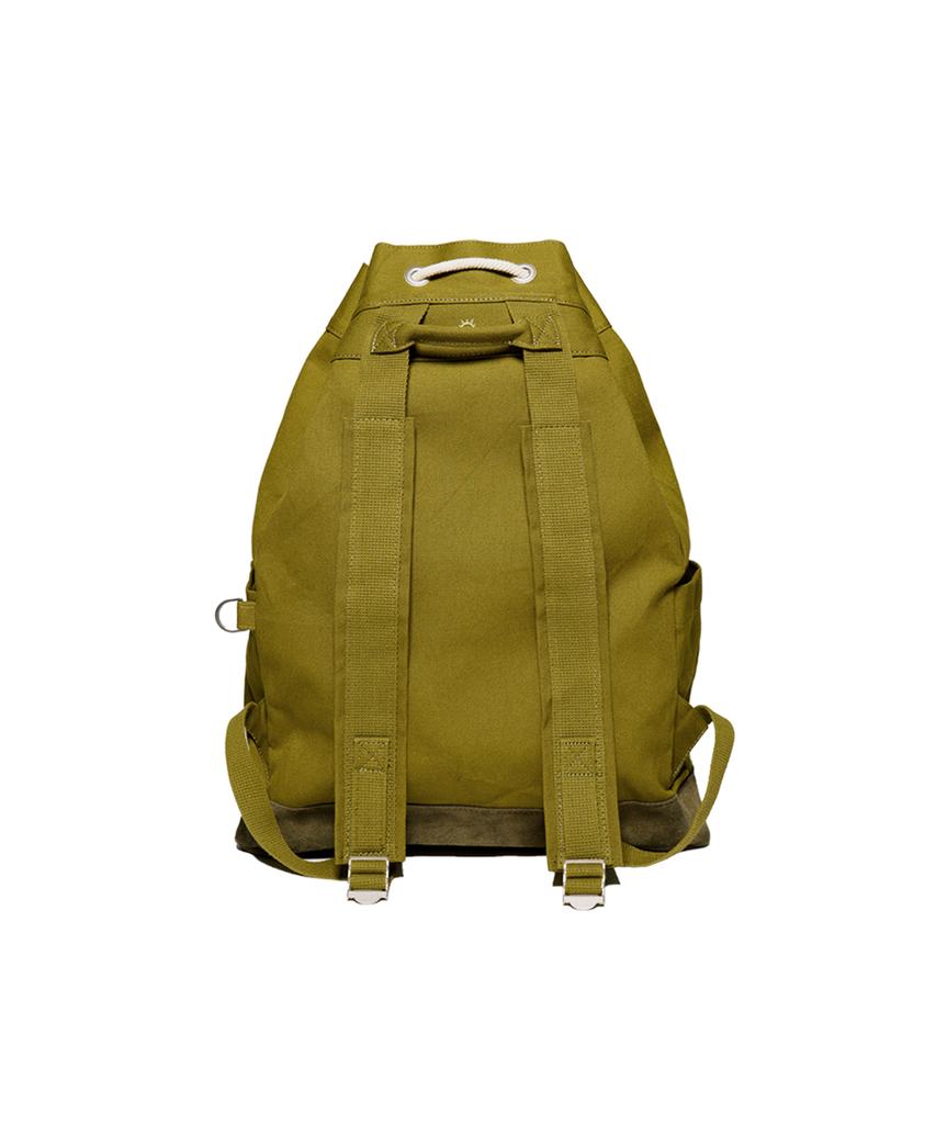 Hello Sunrise Hs Canvas Duffle Backpack_Olive Green & Khaki