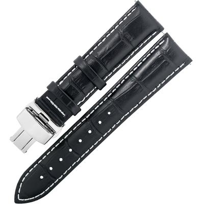 [TONCHARME] Toncharme Watch Strap, Crocodile Embossed, Replacement, EASY CLICK (Easy Click) Genuine Leather, Push Button Type, Butterfly Clasp,