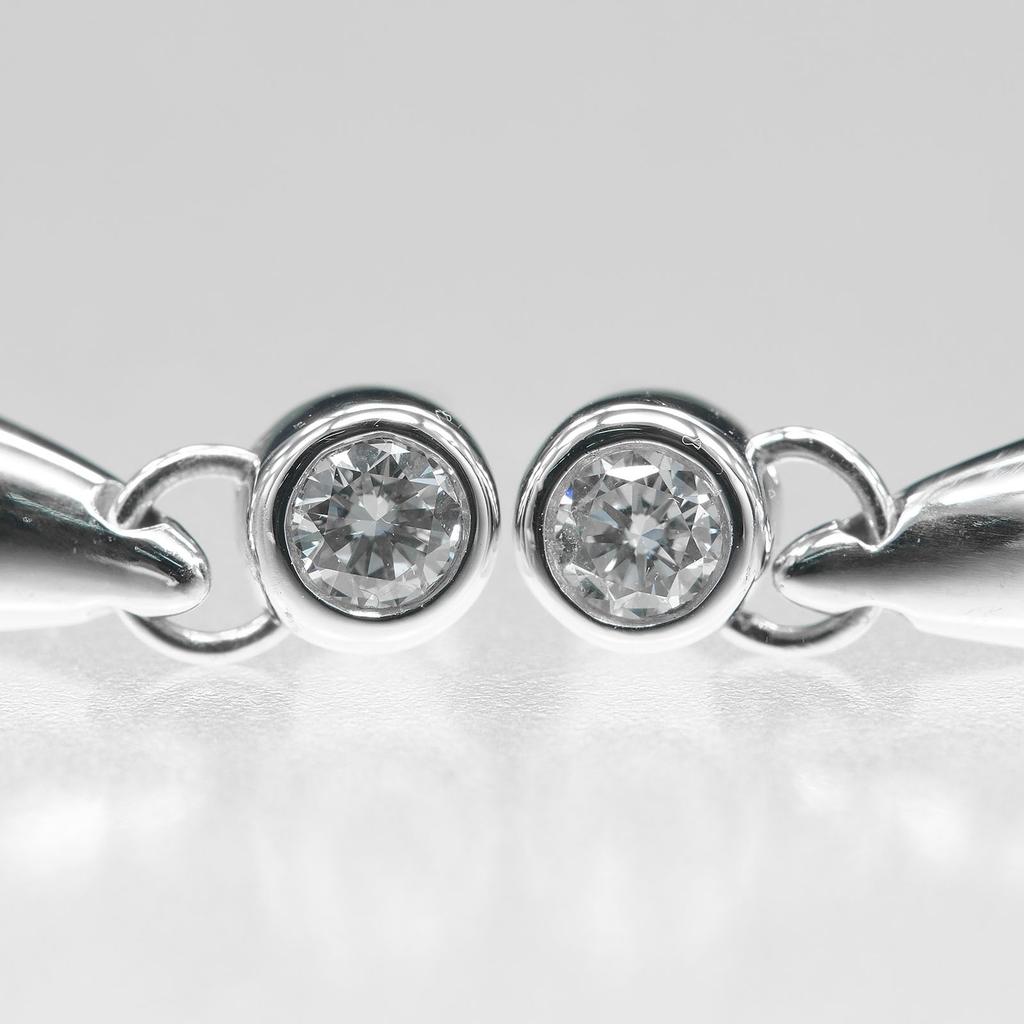 TIFFANY&Co. teardrop Piercing Pt950Platinum/diamond 4.75g Women Used